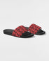 HEED NYC Monogram Coral & Black Women's Slide Sandal